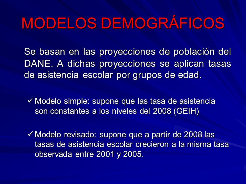 MODELOS DEMOGRÁFICOS