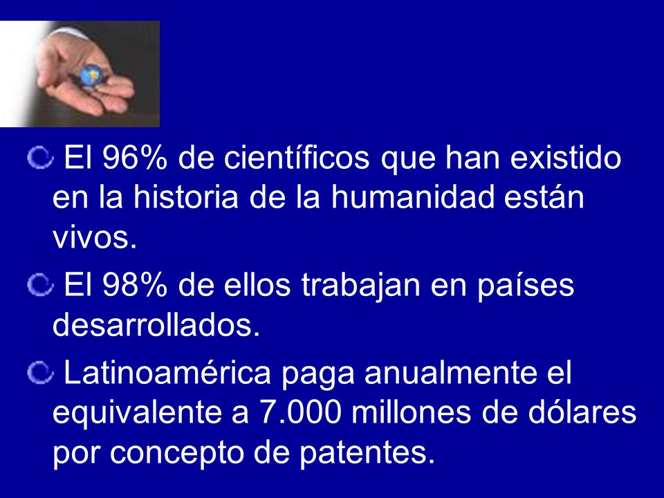El 96% de científicos que han existido en la historia de la humanidad están vivos.