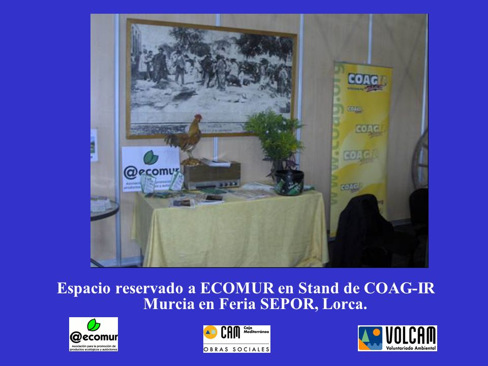Espacio reservado a ECOMUR en Stand de COAG-IR Murcia en Feria SEPOR, Lorca.