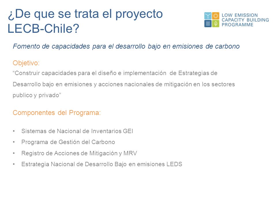 ¿De que se trata el proyecto LECB-Chile