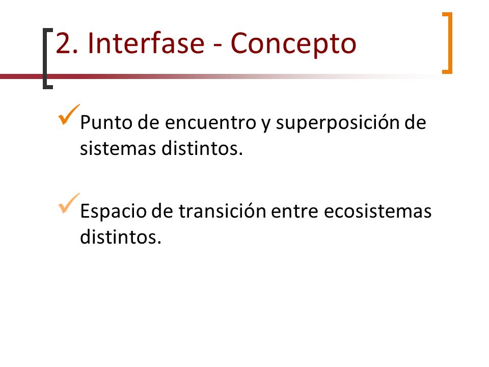 2. Interfase - Concepto Punto de encuentro y superposición de sistemas distintos.