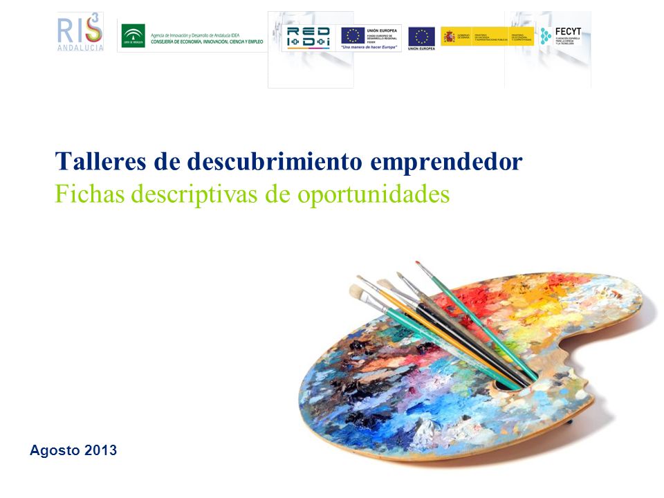 Talleres de descubrimiento emprendedor Fichas descriptivas de oportunidades