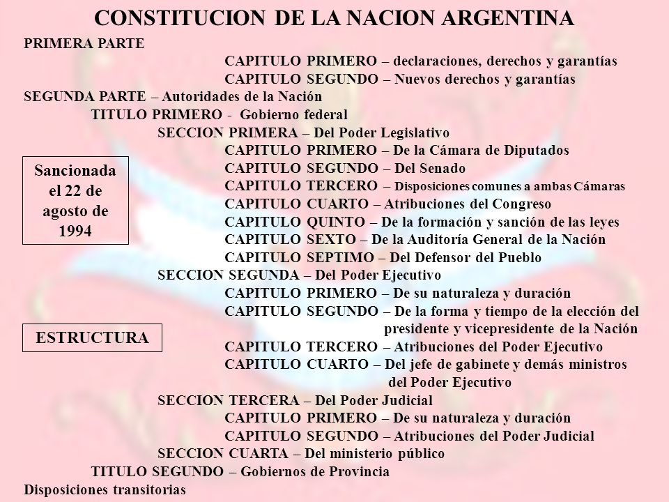 CONSTITUCION DE LA NACION ARGENTINA