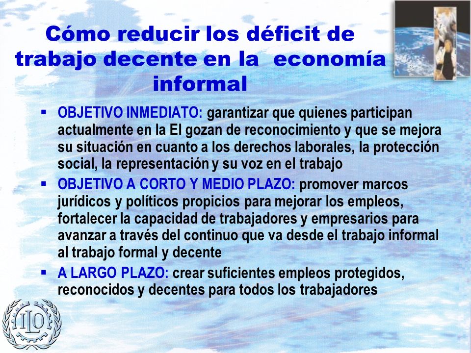Cómo reducir los déficit de trabajo decente en la economía informal