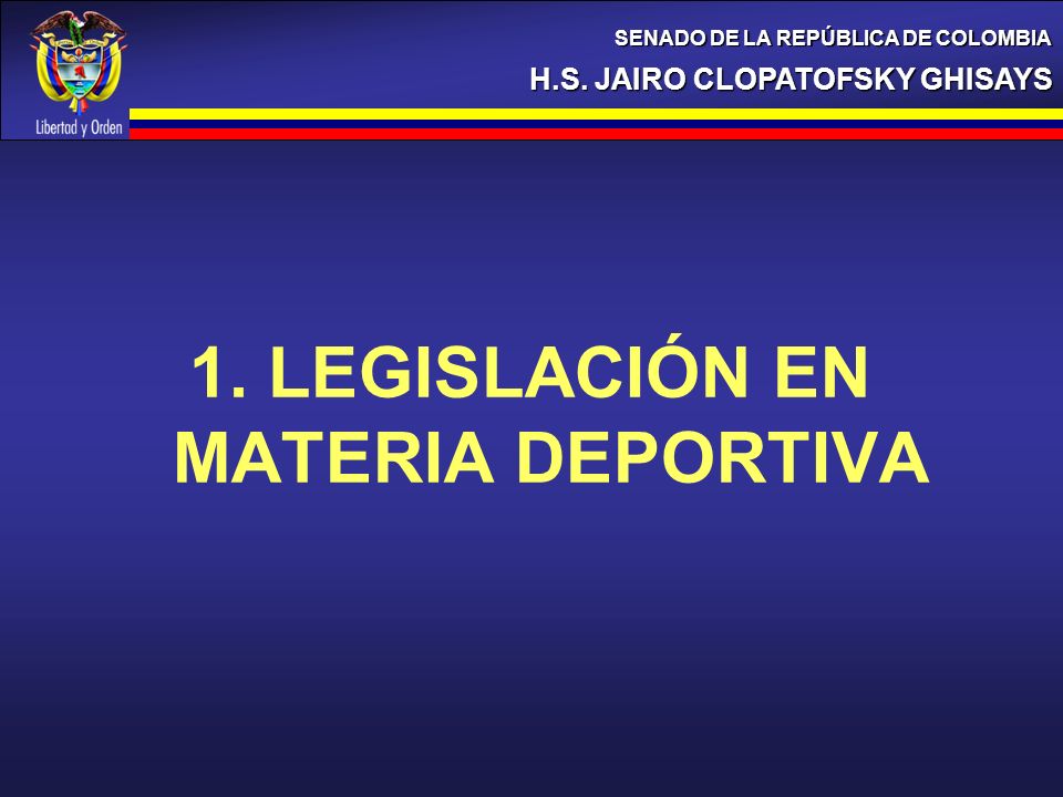 1. LEGISLACIÓN EN MATERIA DEPORTIVA