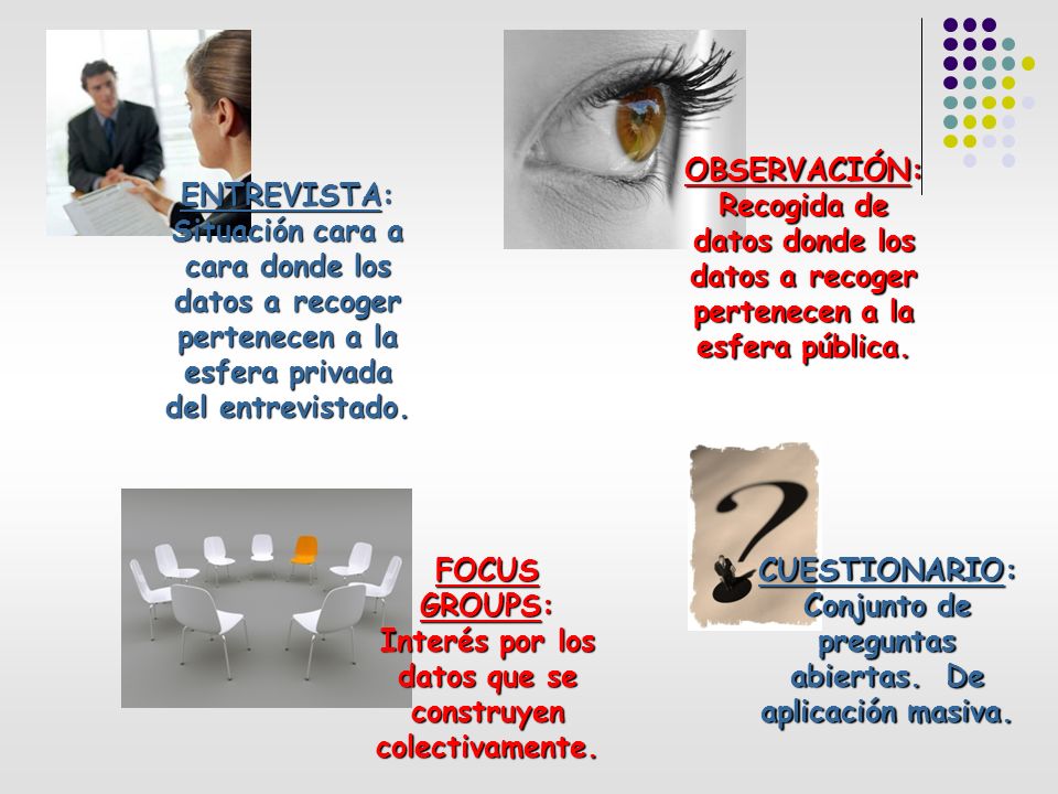 FOCUS GROUPS: Interés por los datos que se construyen colectivamente.