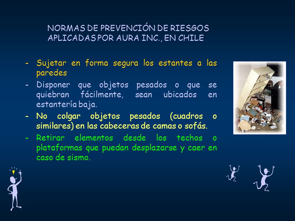 NORMAS DE PREVENCIÓN DE RIESGOS APLICADAS POR AURA INC., EN CHILE