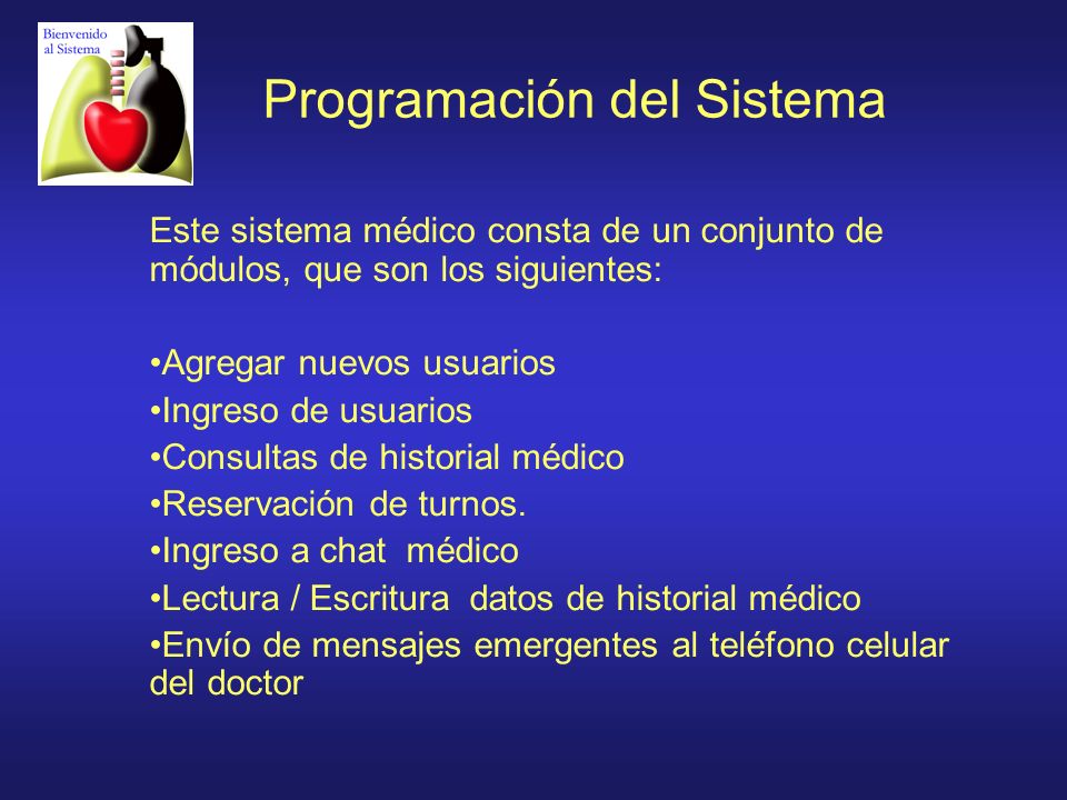 Programación del Sistema