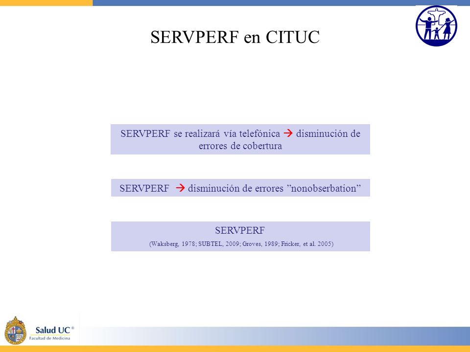 SERVPERF en CITUC SERVPERF se realizará vía telefónica  disminución de errores de cobertura. SERVPERF  disminución de errores nonobserbation