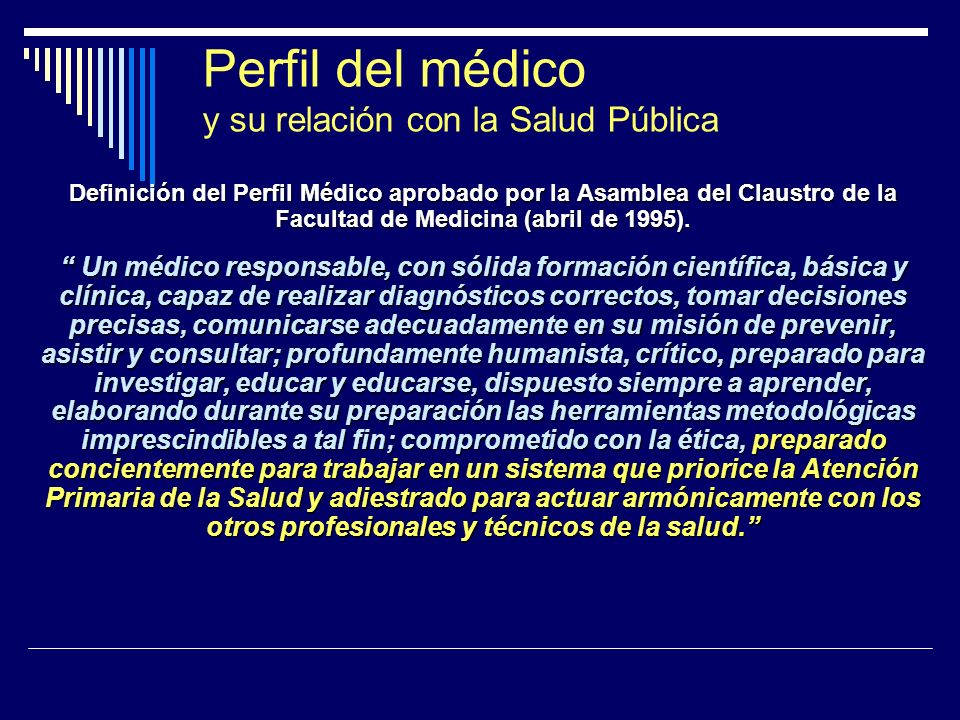 Perfil del médico y su relación con la Salud Pública