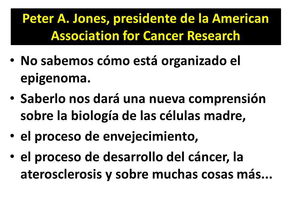 Peter A. Jones, presidente de la American Association for Cancer Research