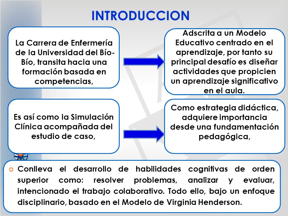 INTRODUCCION La Carrera de Enfermería. de la Universidad del Bío-Bío, transita hacia una formación basada en competencias,