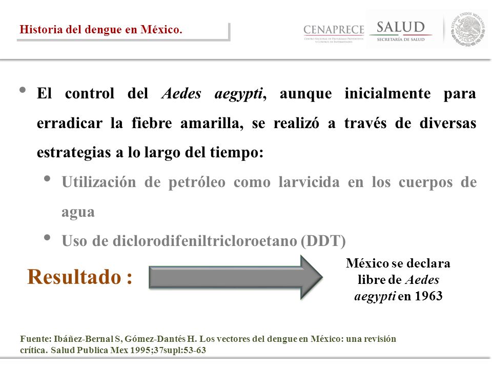 Historia del dengue en México.