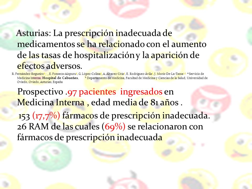 Asturias: La prescripción inadecuada de medicamentos se ha relacionado con el aumento de las tasas de hospitalización y la aparición de efectos adversos.