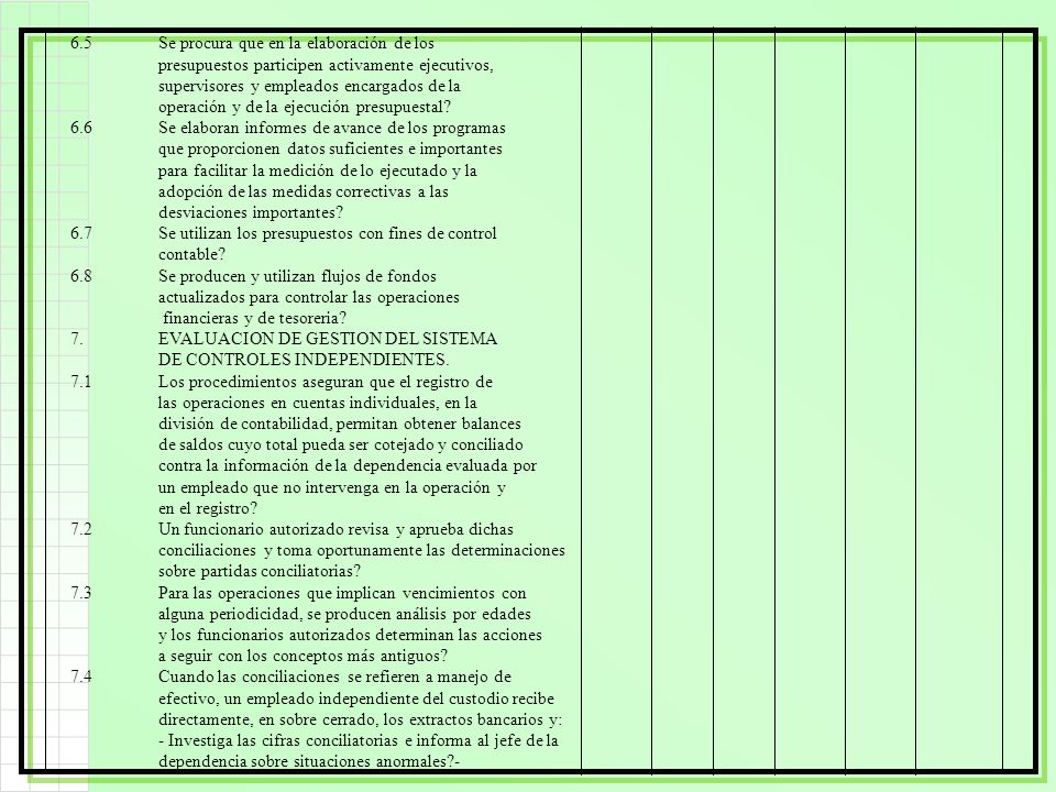 6.5 Se procura que en la elaboración de los