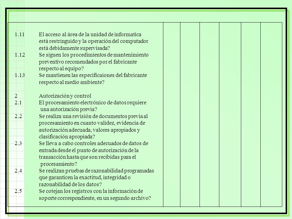1.11 El acceso al área de la unidad de informatica