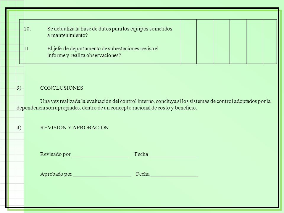 10. Se actualiza la base de datos para los equipos sometidos