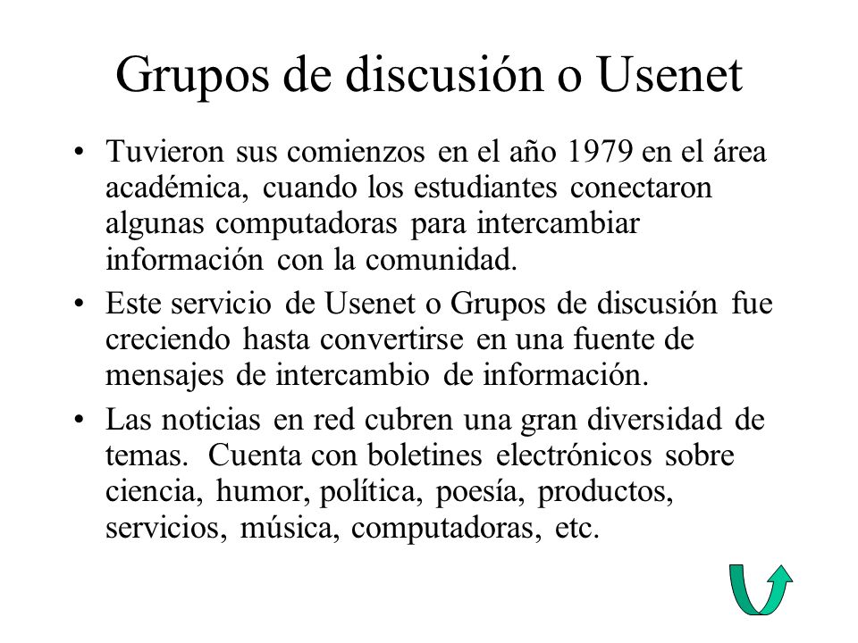 Grupos de discusión o Usenet