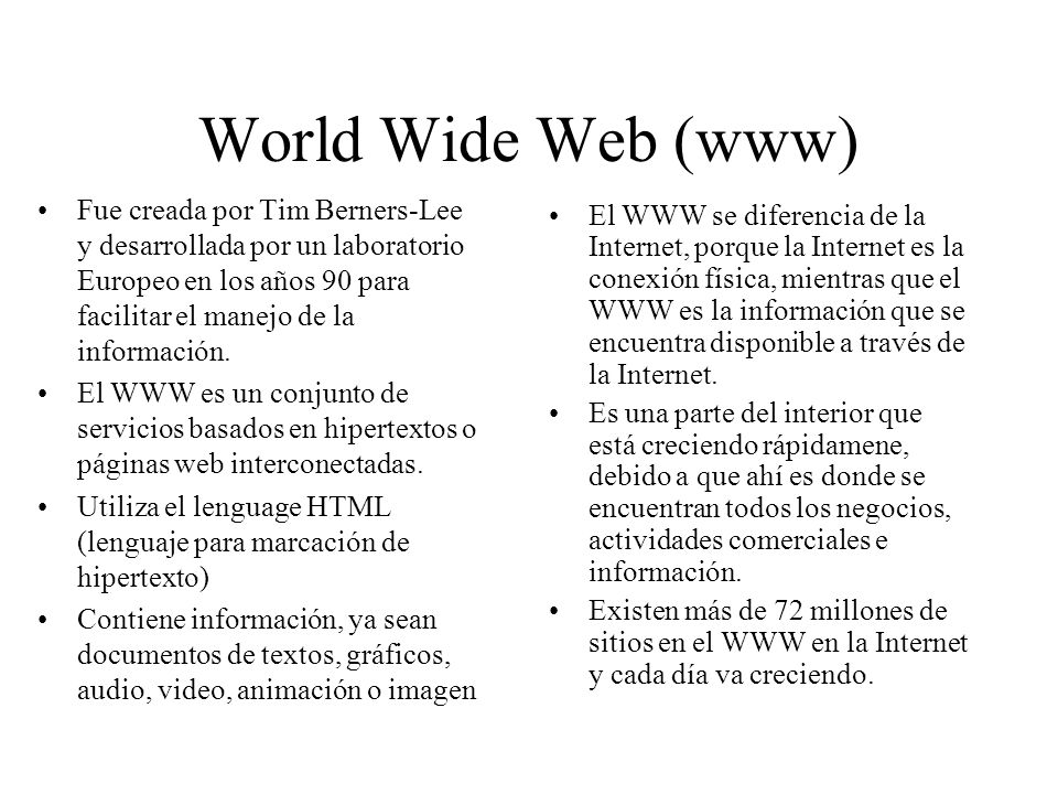 World Wide Web (www)