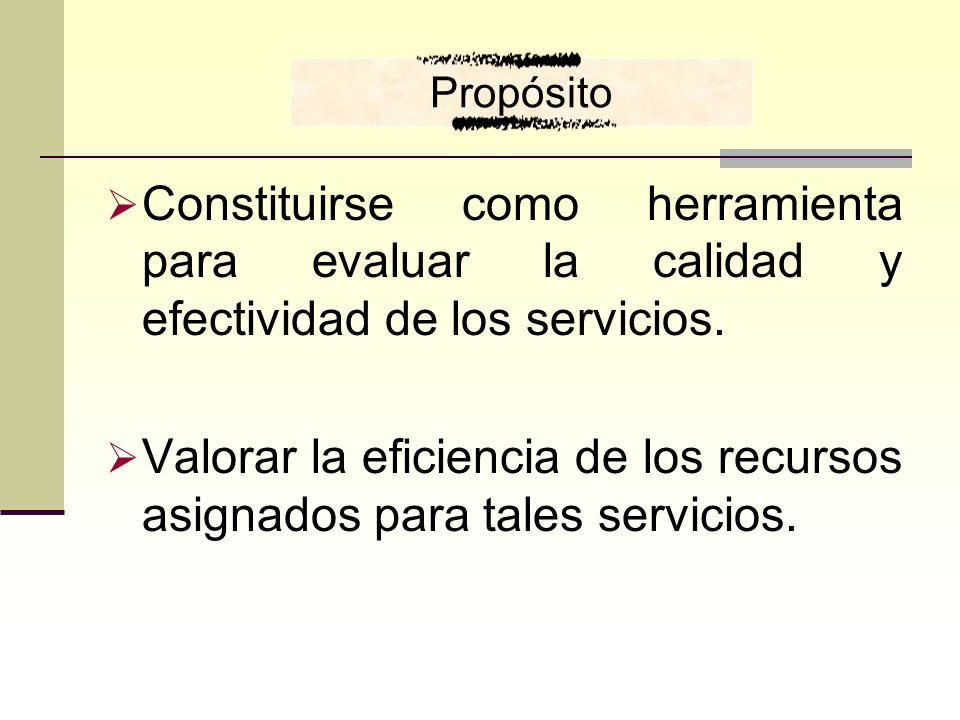Valorar la eficiencia de los recursos asignados para tales servicios.