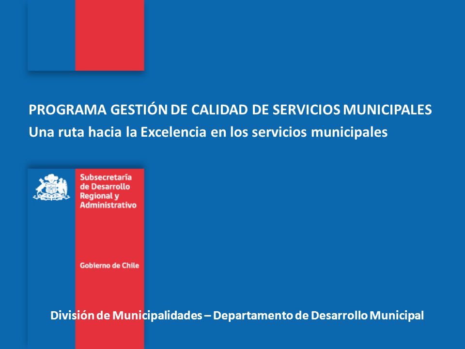 División de Municipalidades – Departamento de Desarrollo Municipal