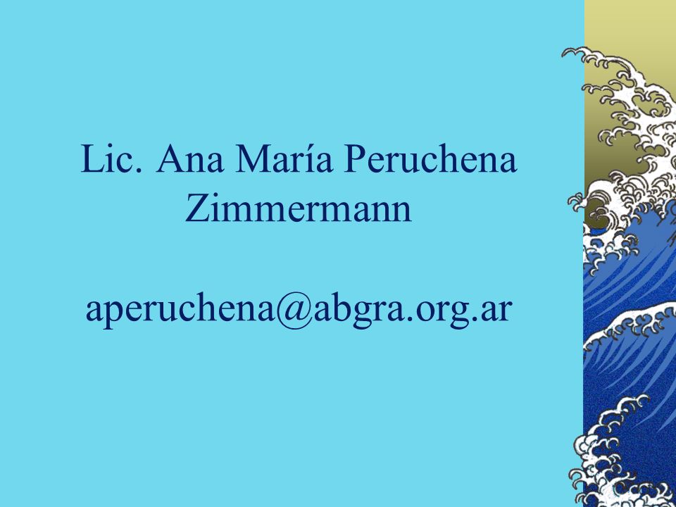 Lic. Ana María Peruchena Zimmermann