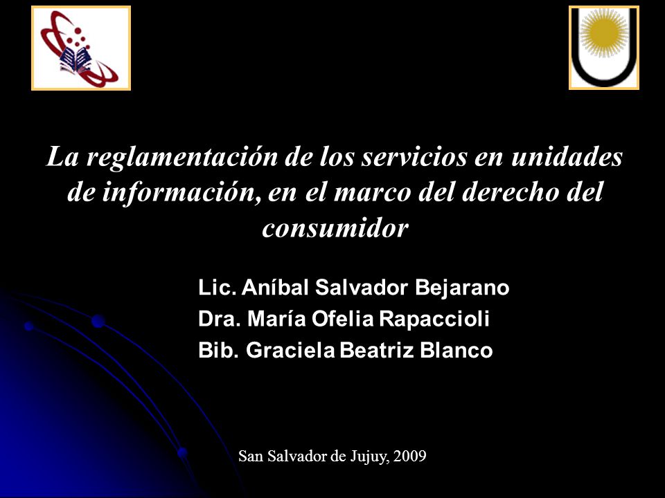 La reglamentación de los servicios en unidades de información, en el marco del derecho del consumidor