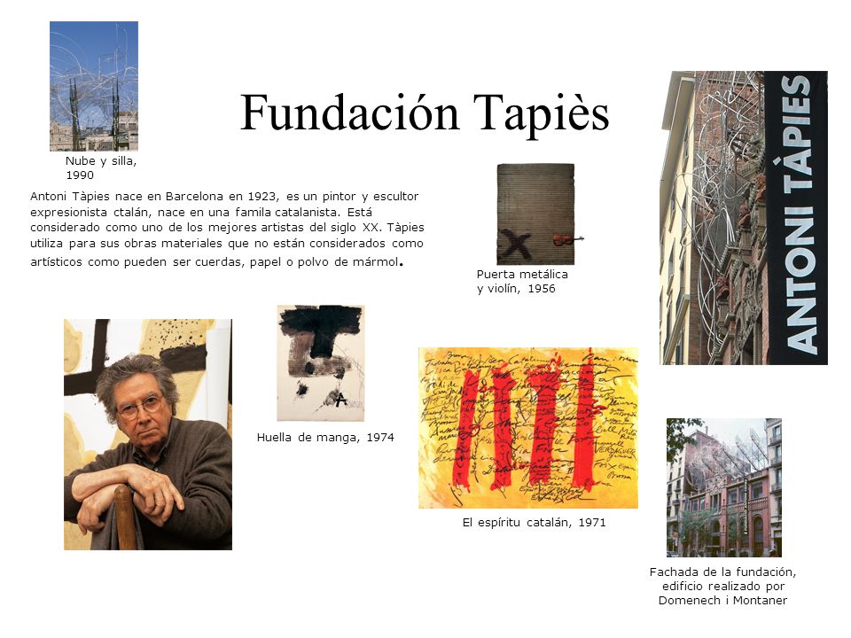 Fachada de la fundación, edificio realizado por Domenech i Montaner