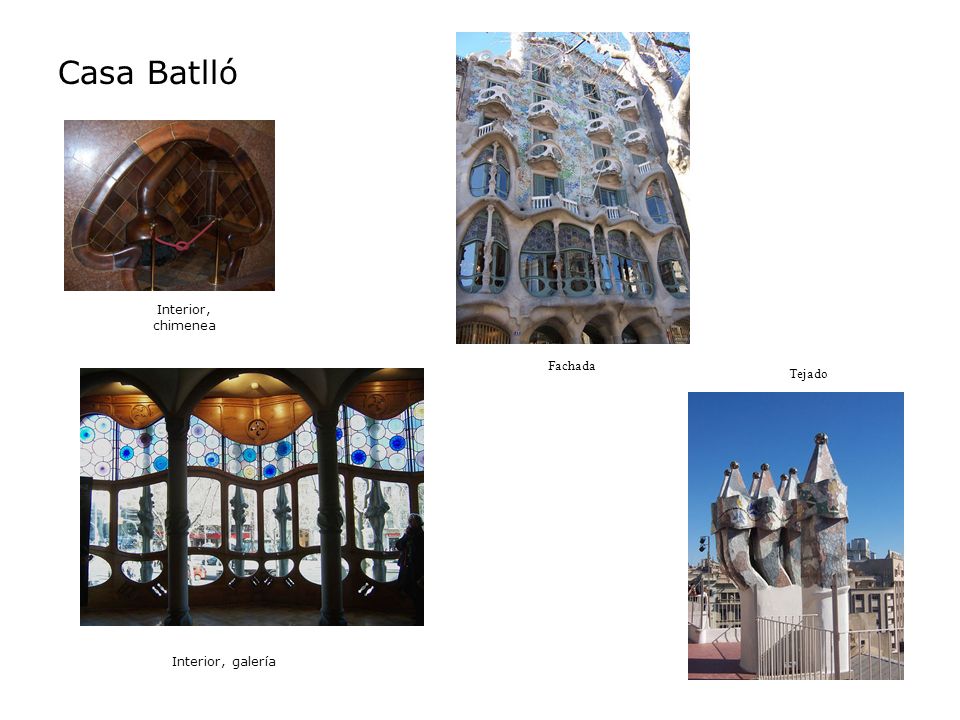 Casa Batlló Interior, chimenea Fachada Tejado Interior, galería