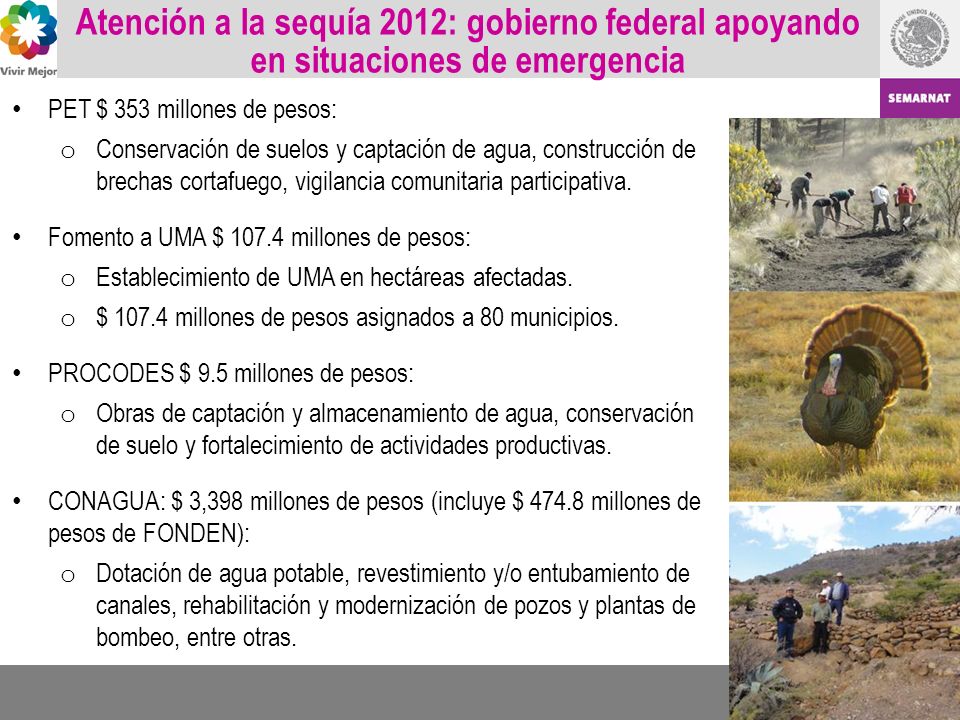 Atención a la sequía 2012: gobierno federal apoyando en situaciones de emergencia