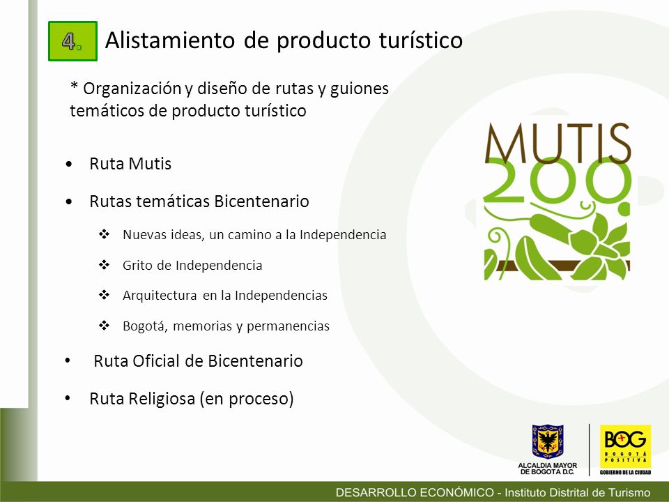 Alistamiento de producto turístico