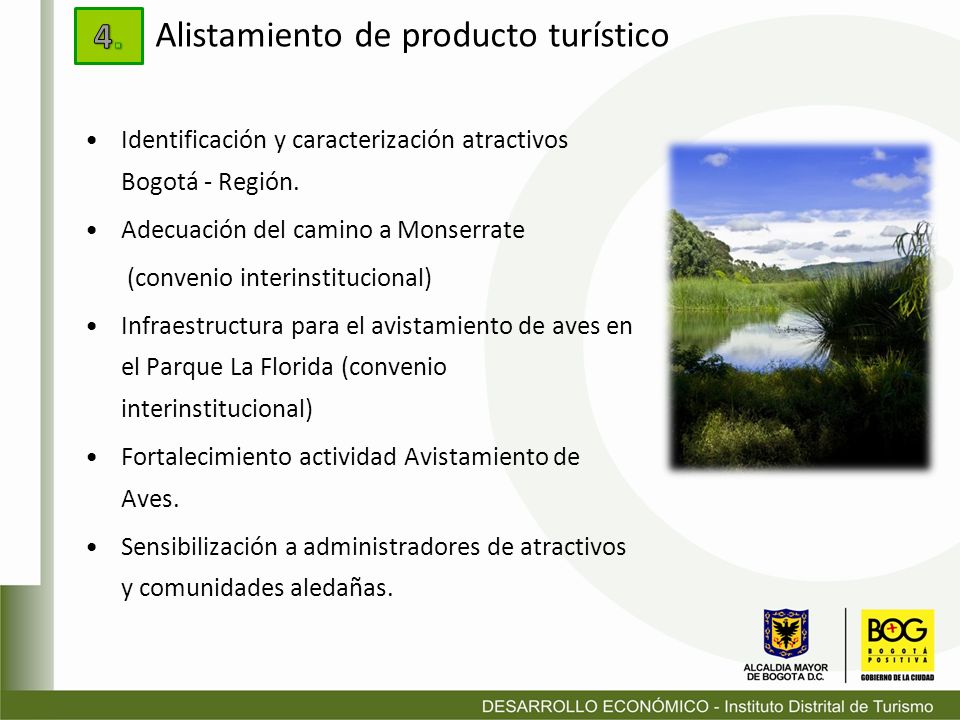 Alistamiento de producto turístico