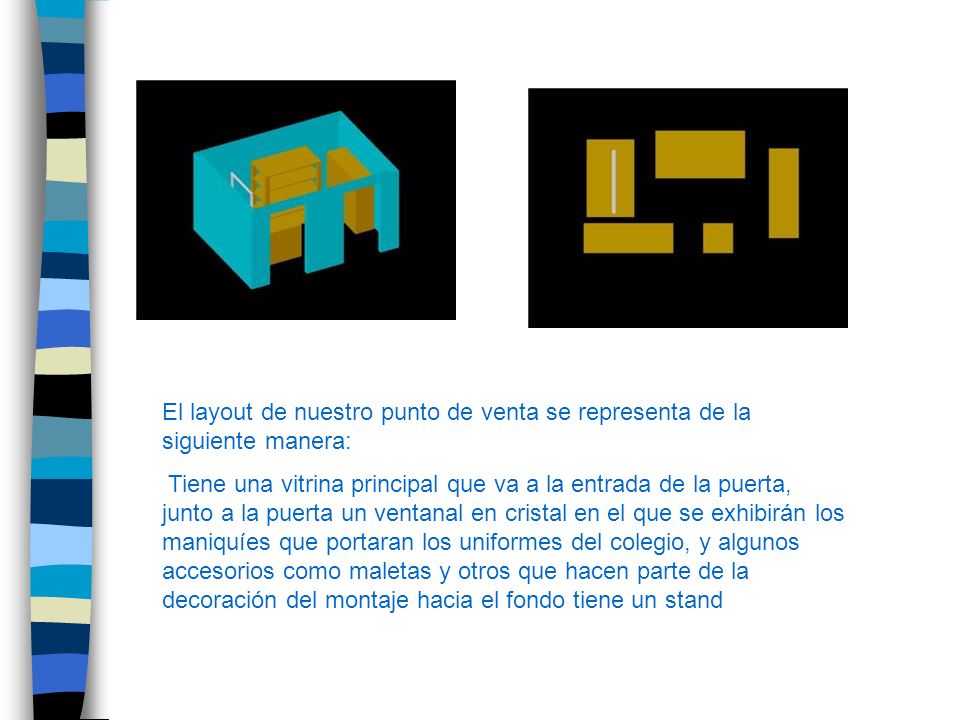 El layout de nuestro punto de venta se representa de la siguiente manera: