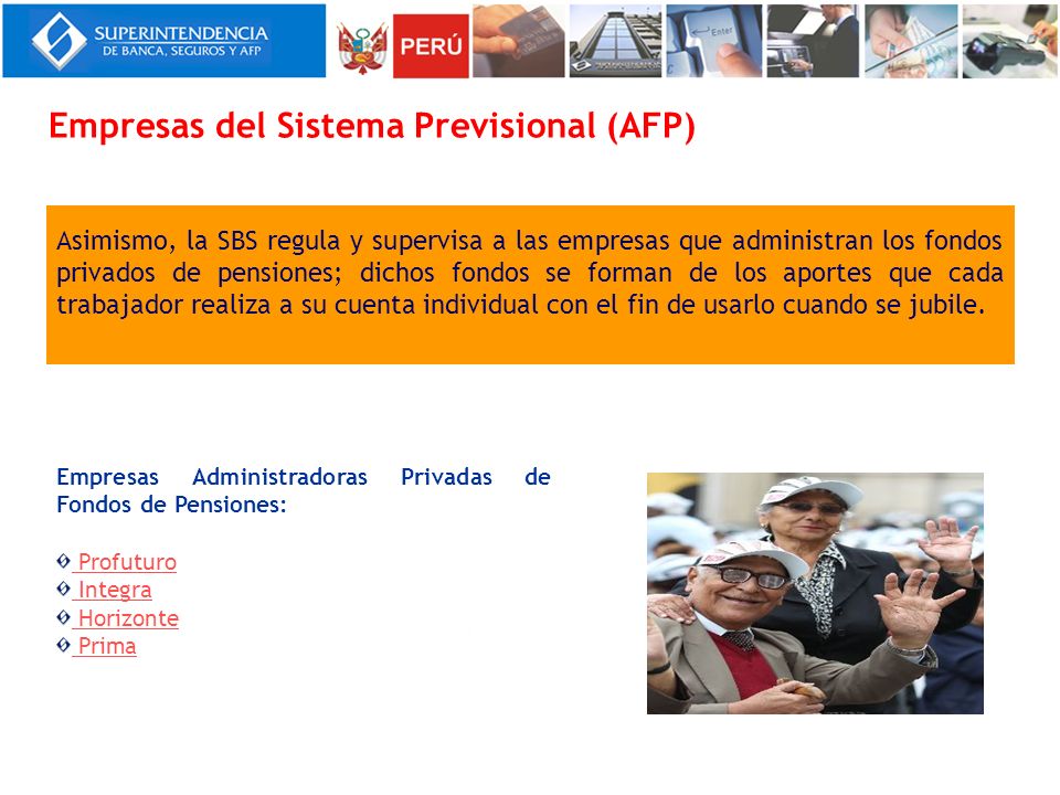 Empresas del Sistema Previsional (AFP)