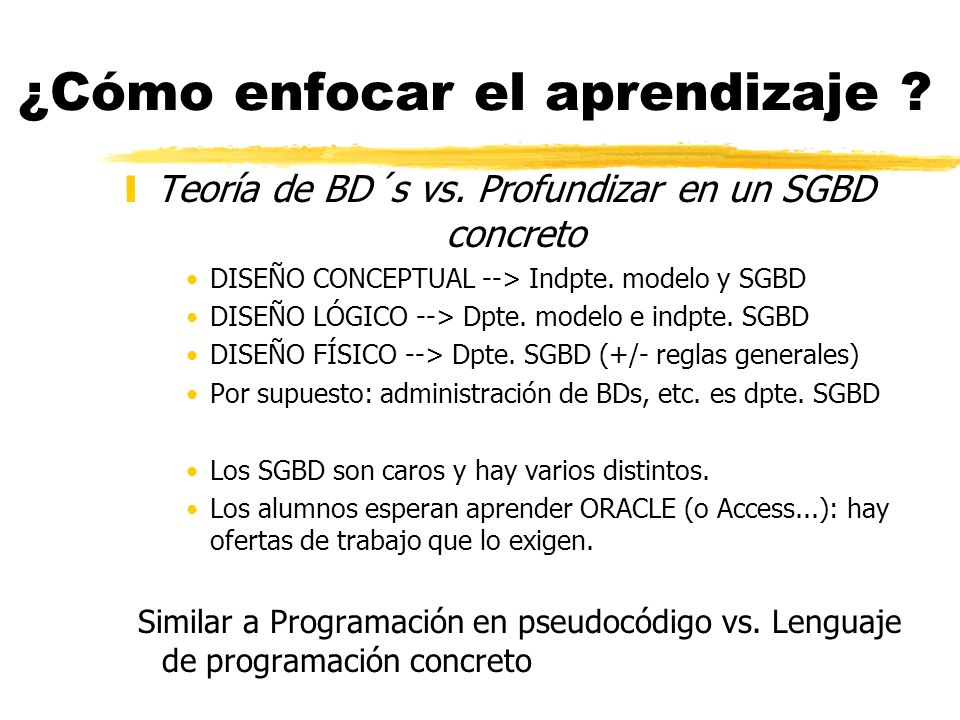 ¿Cómo enfocar el aprendizaje