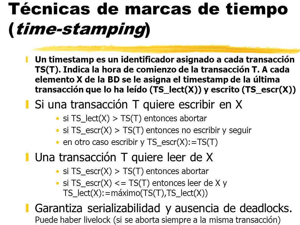 Técnicas de marcas de tiempo (time-stamping)