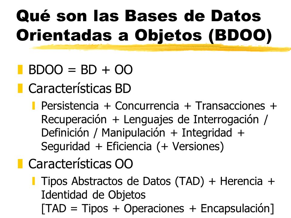 Qué son las Bases de Datos Orientadas a Objetos (BDOO)