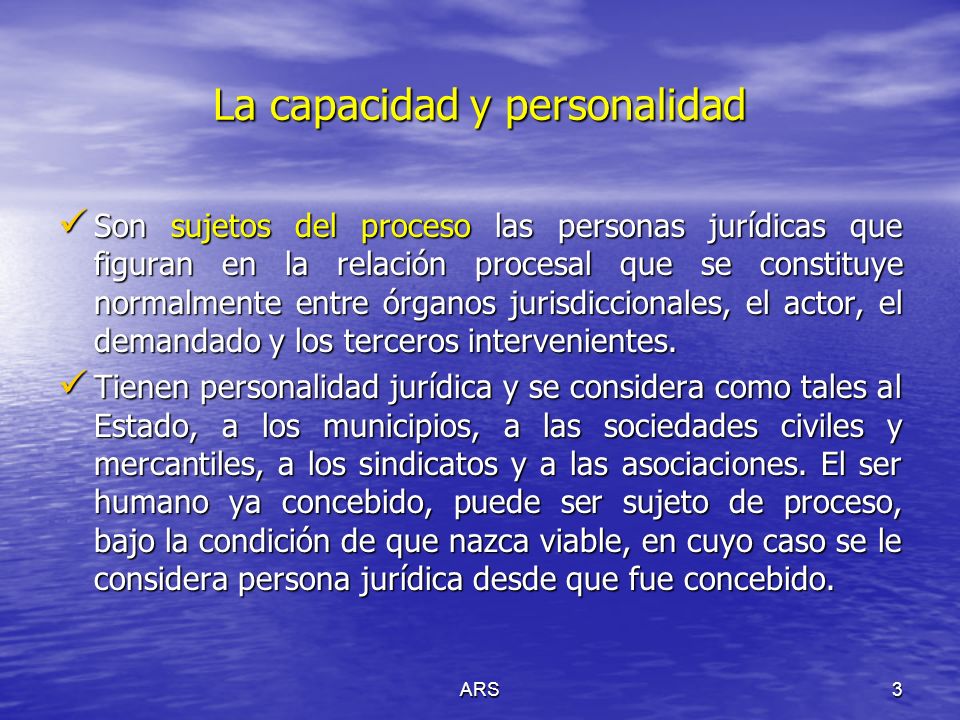 La capacidad y personalidad
