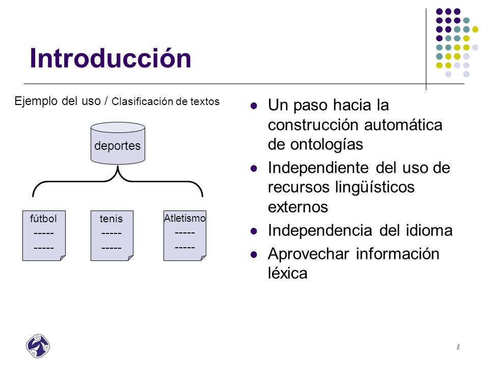 Introducción Un paso hacia la construcción automática de ontologías