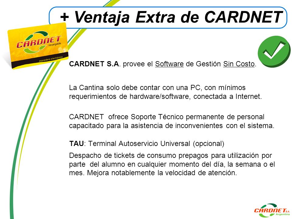 + Ventaja Extra de CARDNET
