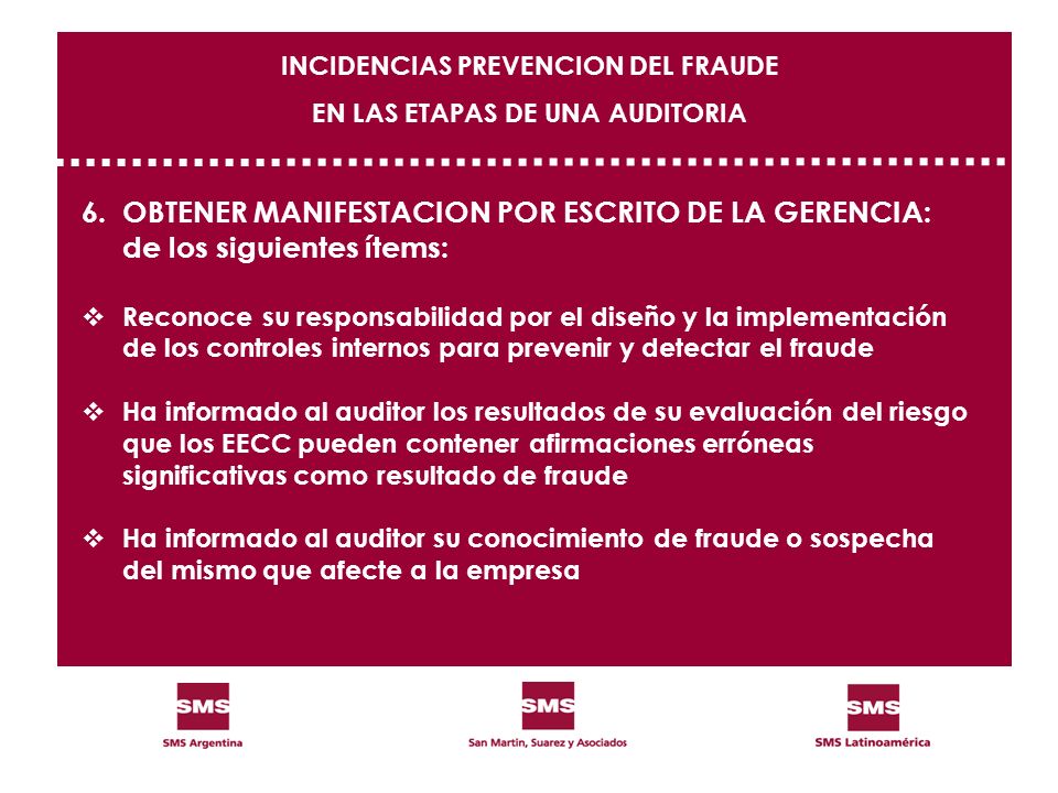 INCIDENCIAS PREVENCION DEL FRAUDE EN LAS ETAPAS DE UNA AUDITORIA