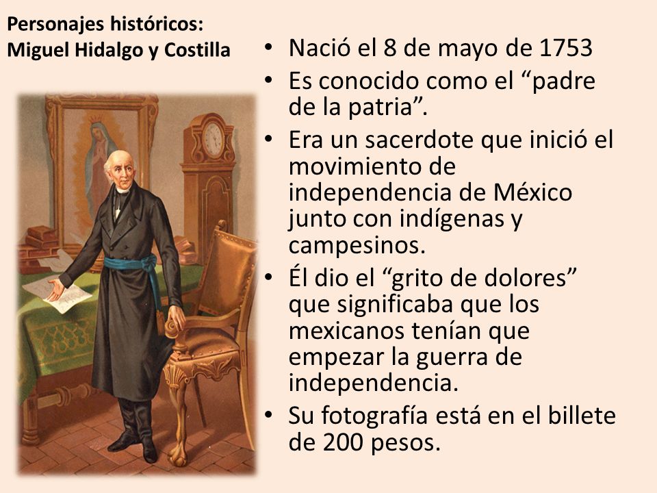 Personajes históricos: Miguel Hidalgo y Costilla