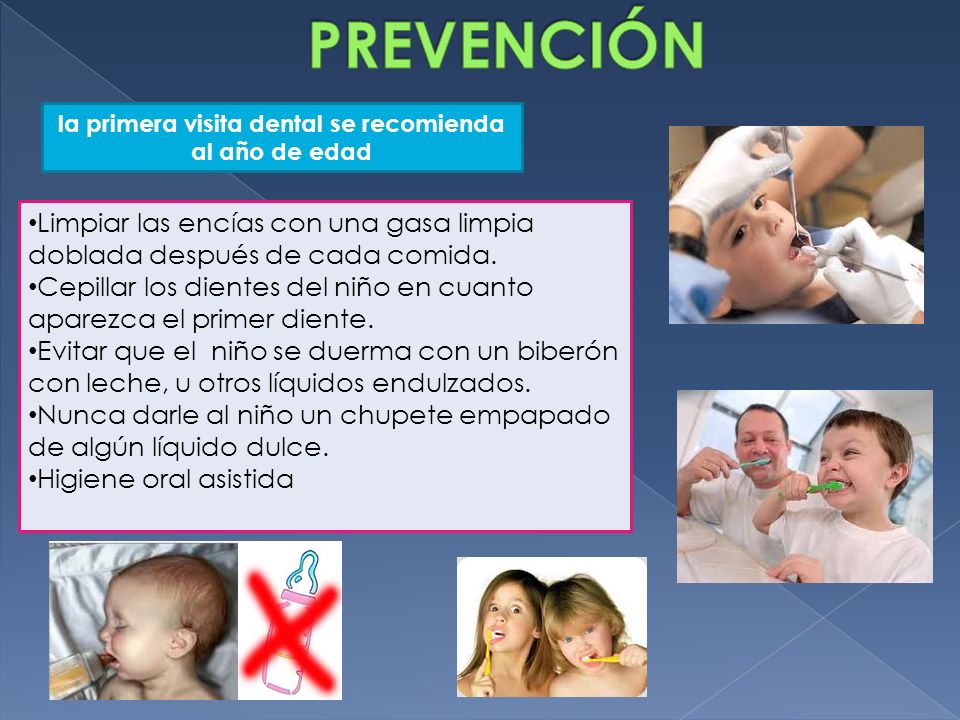 la primera visita dental se recomienda al año de edad
