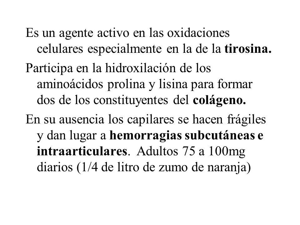 Es un agente activo en las oxidaciones celulares especialmente en la de la tirosina.