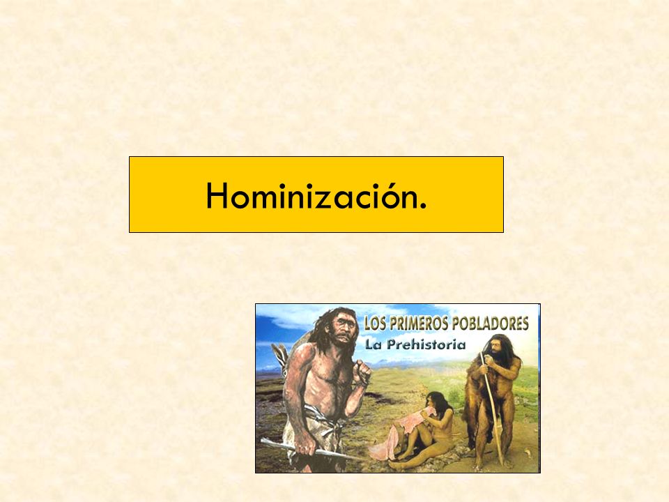 Hominización.