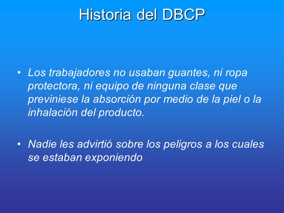 Historia del DBCP