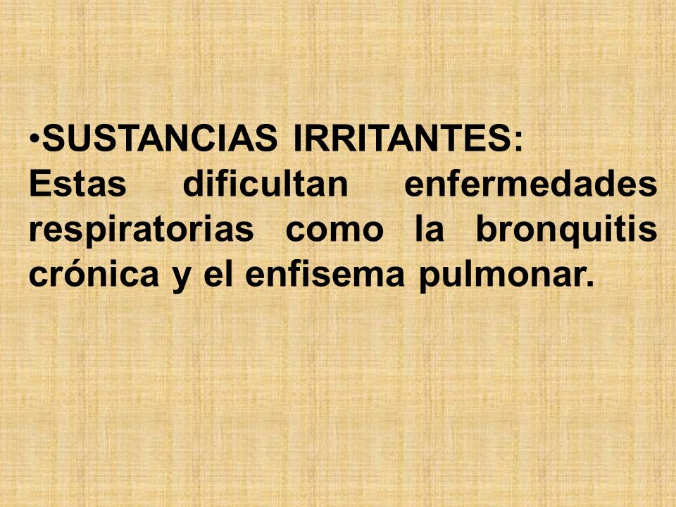 SUSTANCIAS IRRITANTES: