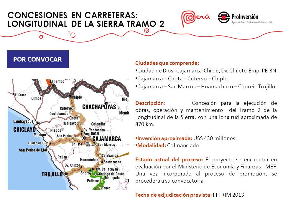 CONCESIONES EN CARRETERAS: LONGITUDINAL DE LA SIERRA TRAMO 2