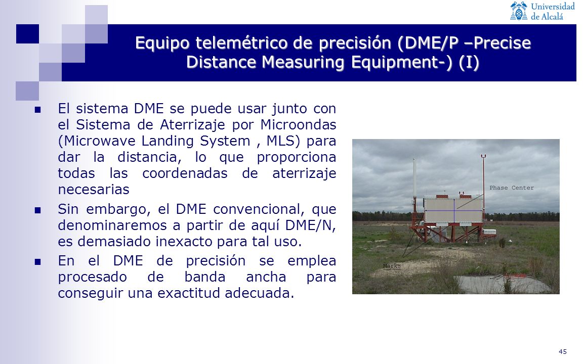 Equipo telemétrico de precisión (DME/P –Precise Distance Measuring Equipment-) (I)