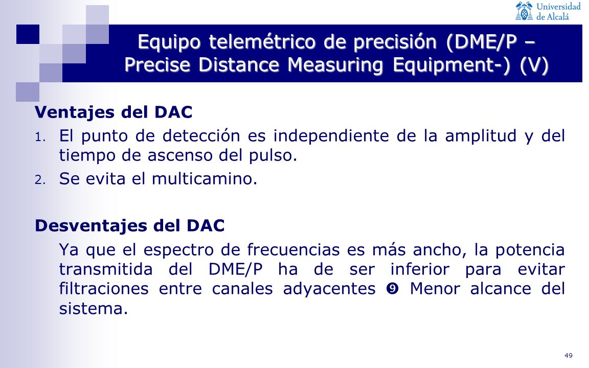 Equipo telemétrico de precisión (DME/P –Precise Distance Measuring Equipment-) (V)